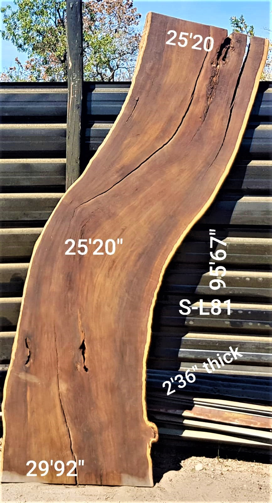 Leadwood Slab (95.67" x 29.92" x 2.36")