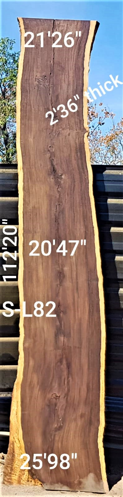 Leadwood Slab (112.20" x 25.98" x 2.36")