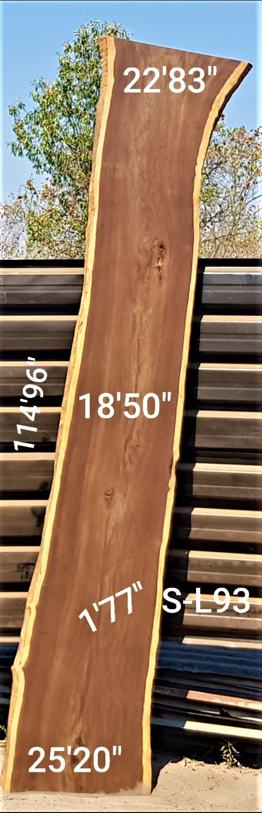 Leadwood Slab (114.96" x 25.20" x 1.77")