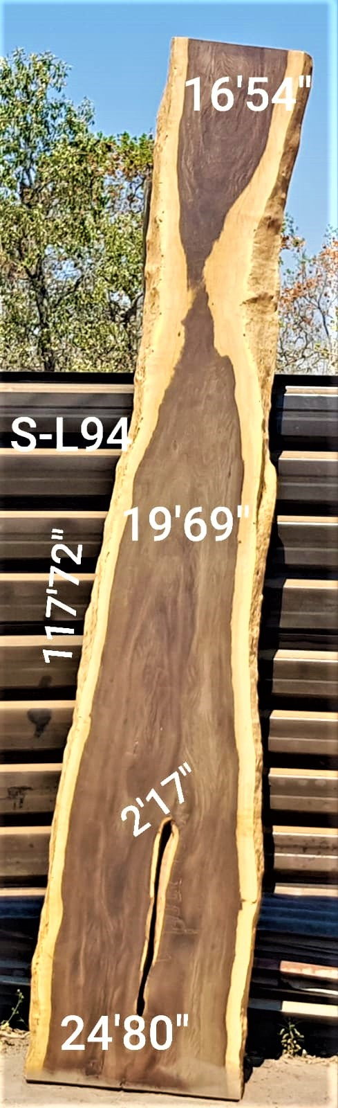 Leadwood Slab (117.72" x 24.80" x 2.17")